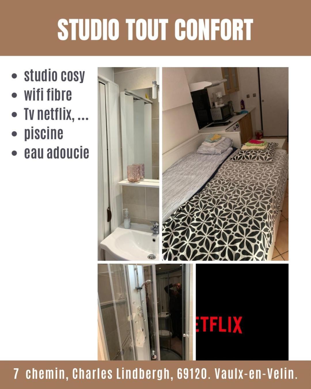 Joli studio tout confort avec toutes commodités Vaulx-en-Velin Esterno foto